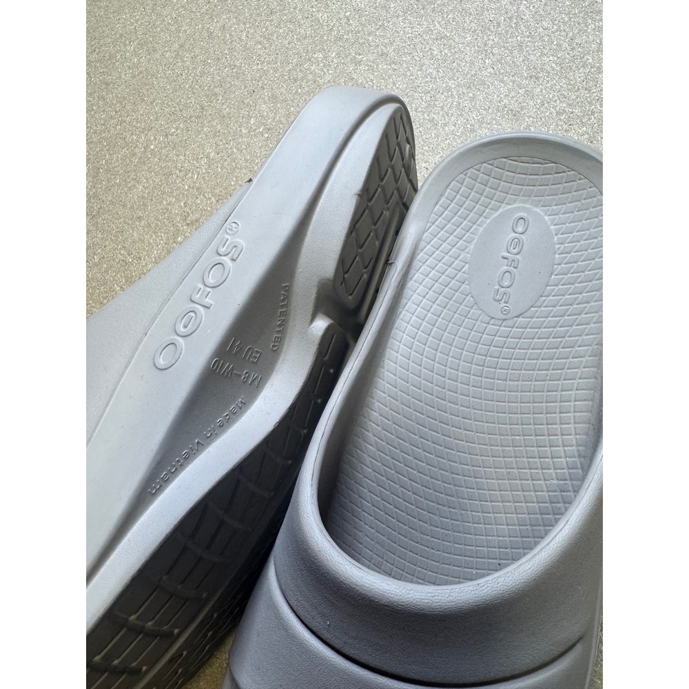 Oofos OOahh Recovery Slides Slate Gray Women 10 Men 8 Comfort‎ Sandals 1100 - Picture 7 of 7